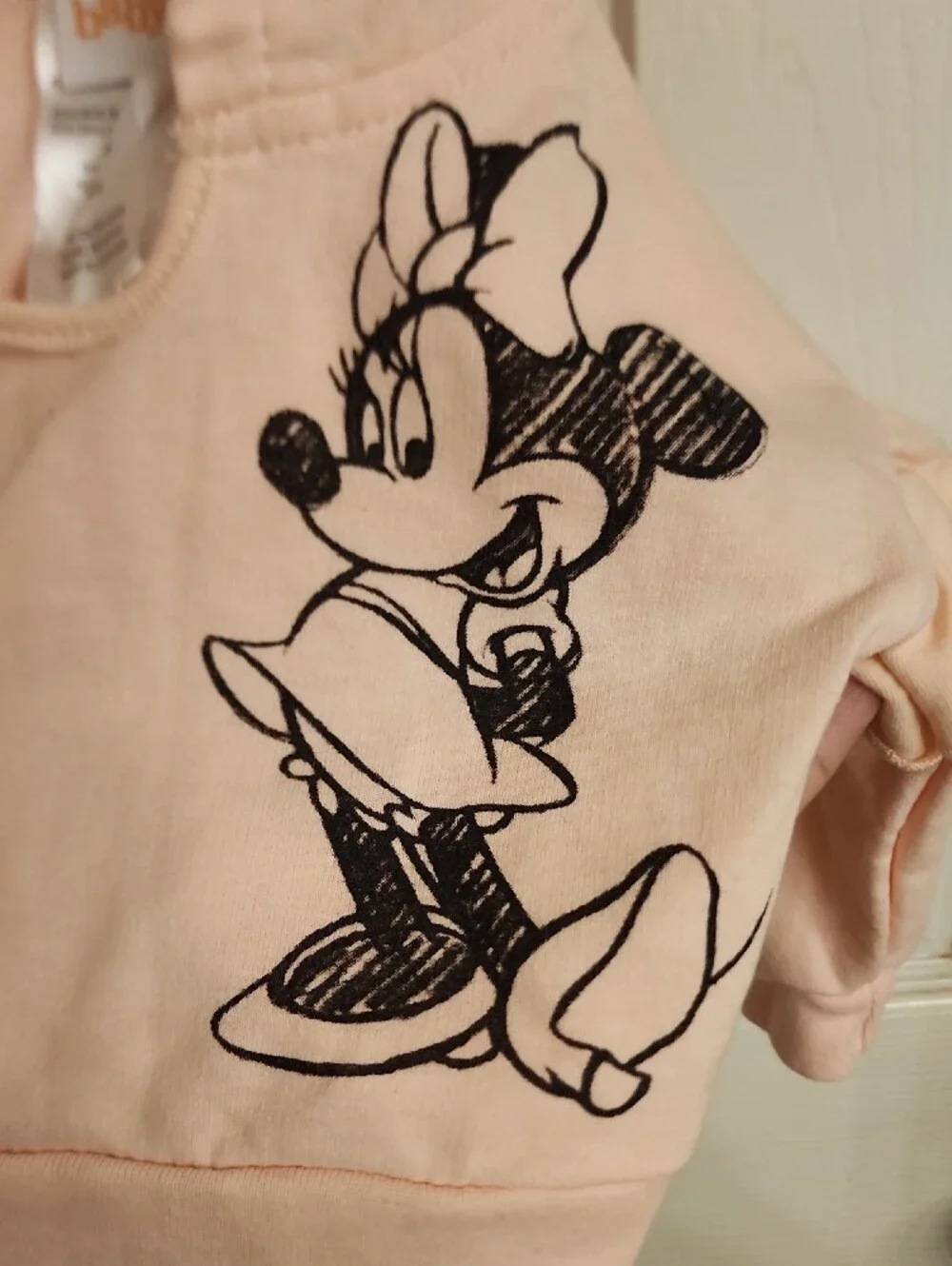 Disney Baby Peach Minnie Mouse Hooded Sweatshirt